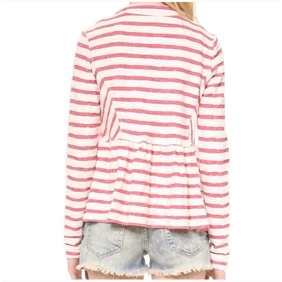 Free People Striped Peplum Jacket - Picture 10 of 10